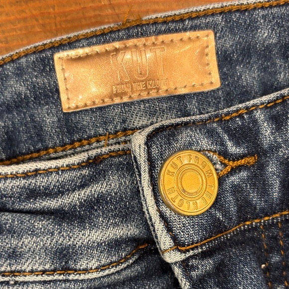 Kut from the Kloth Dark Blue Distressed Jeans - Picture 2 of 5
